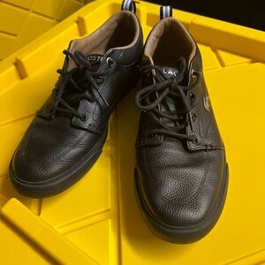 Lacoste Men's Black Textured Boat Shoes
